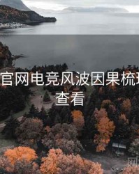 P站官方官网电竞风波因果梳理，速来查看