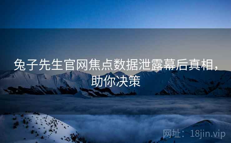 兔子先生官网焦点数据泄露幕后真相，助你决策