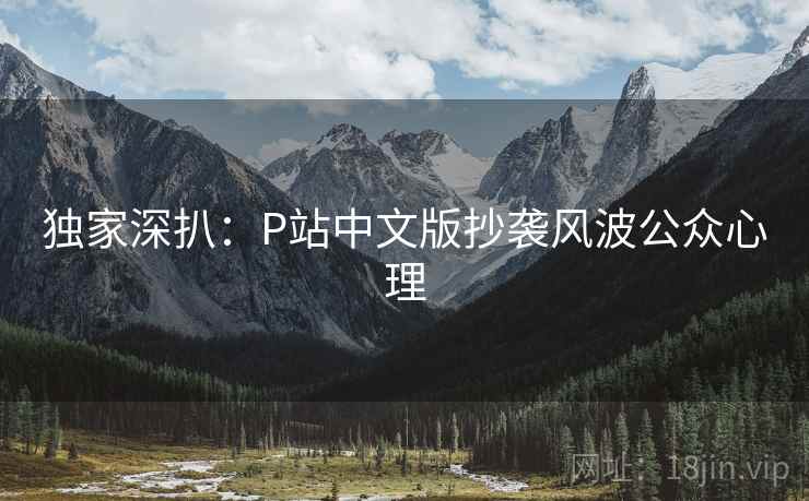 独家深扒：P站中文版抄袭风波公众心理