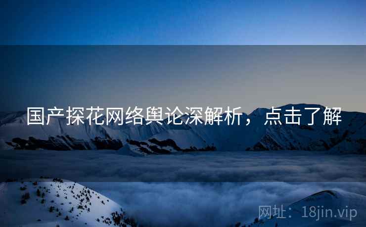 国产探花网络舆论深解析，点击了解