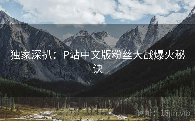 独家深扒：P站中文版粉丝大战爆火秘诀