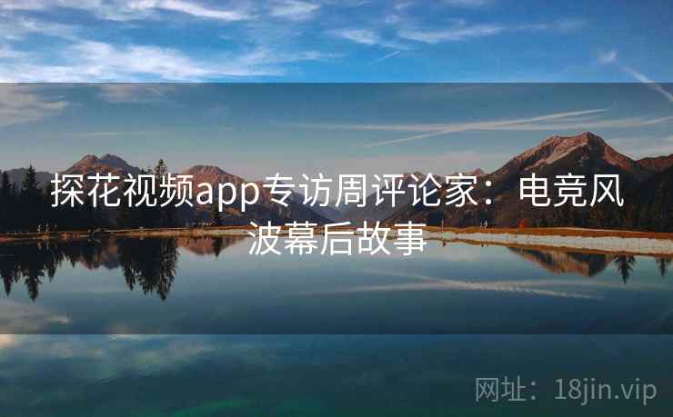 探花视频app专访周评论家：电竞风波幕后故事