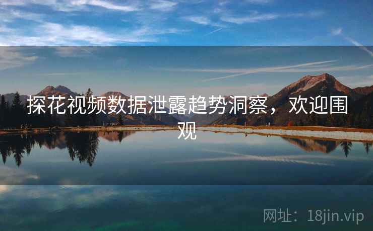 探花视频数据泄露趋势洞察，欢迎围观